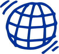 ilustración de un mundo azul